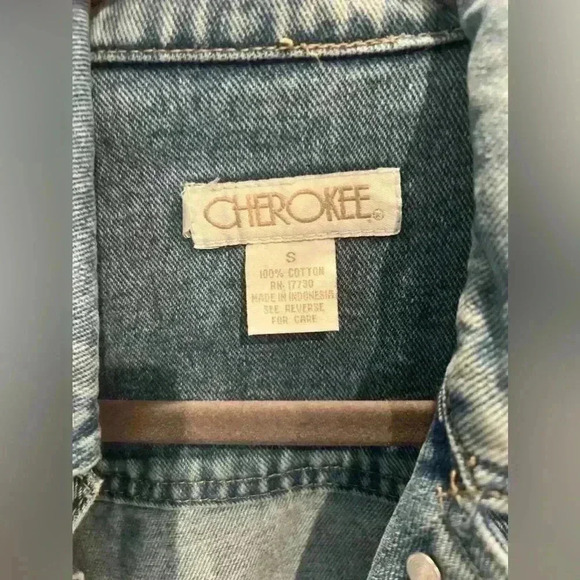 CHEROKEE UNISEX DENIM JEAN JACKET- SIZE Small - Picture 3 of 3
